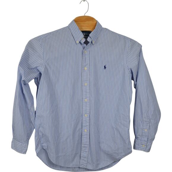 Ralph Lauren Classic Fit L – Blue Striped Button Down Shirt - Picture 1 of 6